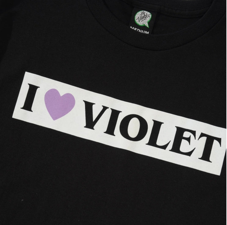 VIOLET I Love Violet T-Shirt- Black ヴァイオレット