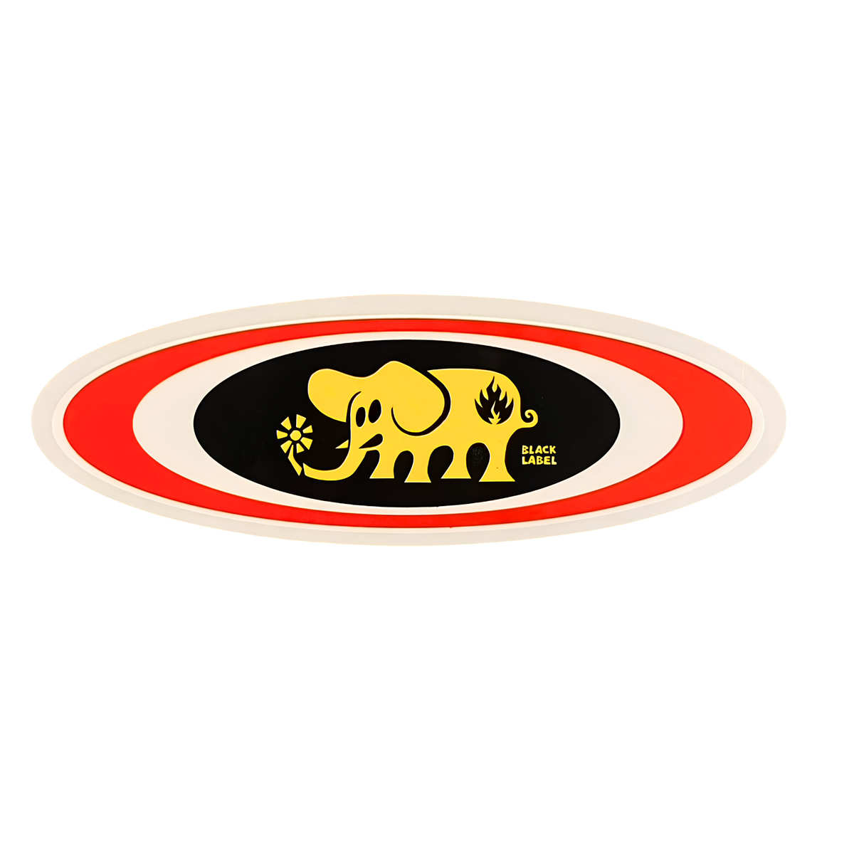 Black Label Skateboard Sticker  ブラックレーベル エレファント Red