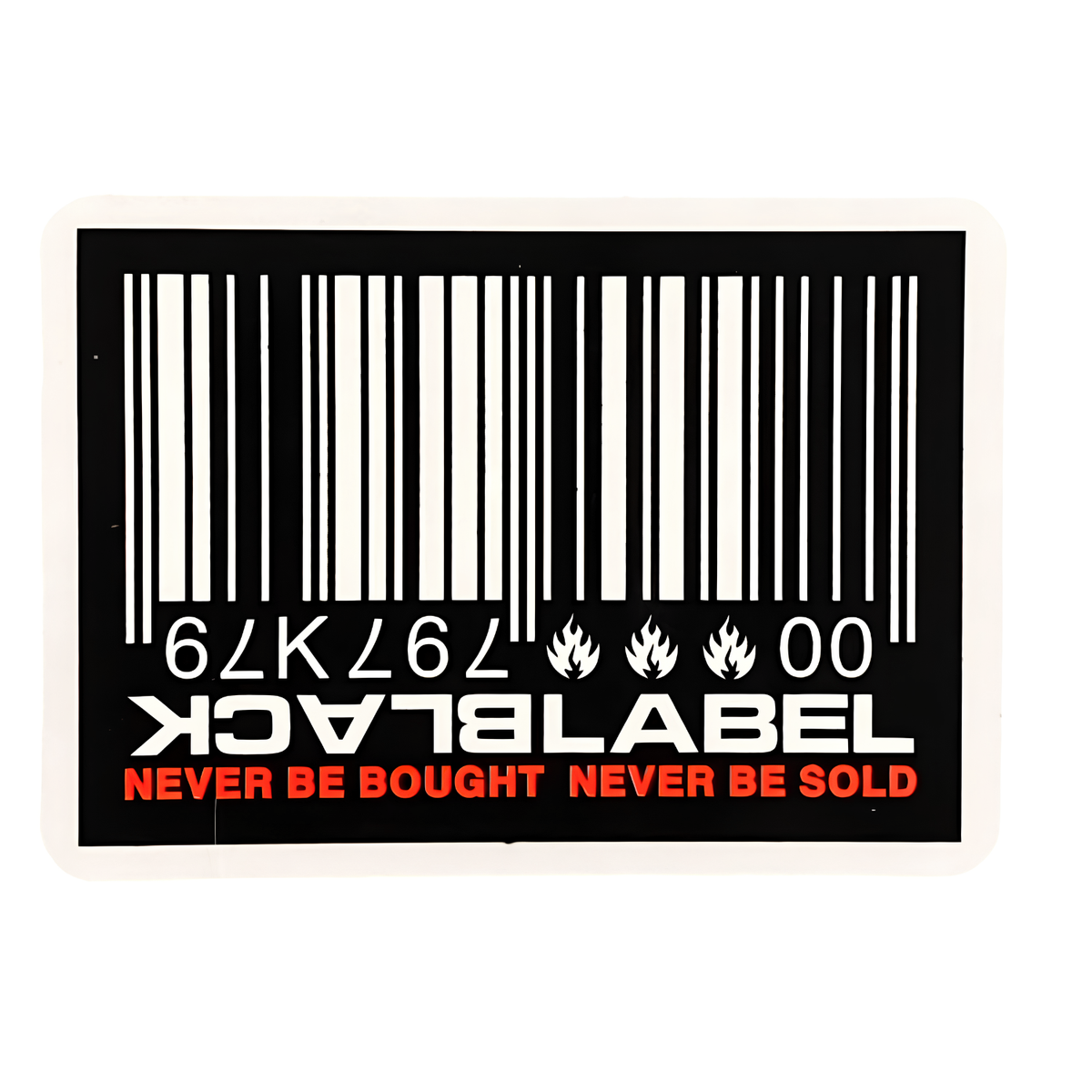 Black Label Skateboard Sticker バーコード ブラックレーベル Black