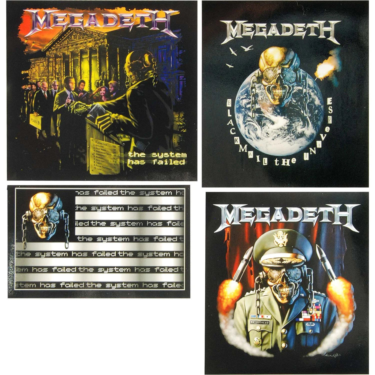 Megadeth Sticker 4枚セット　メガデス