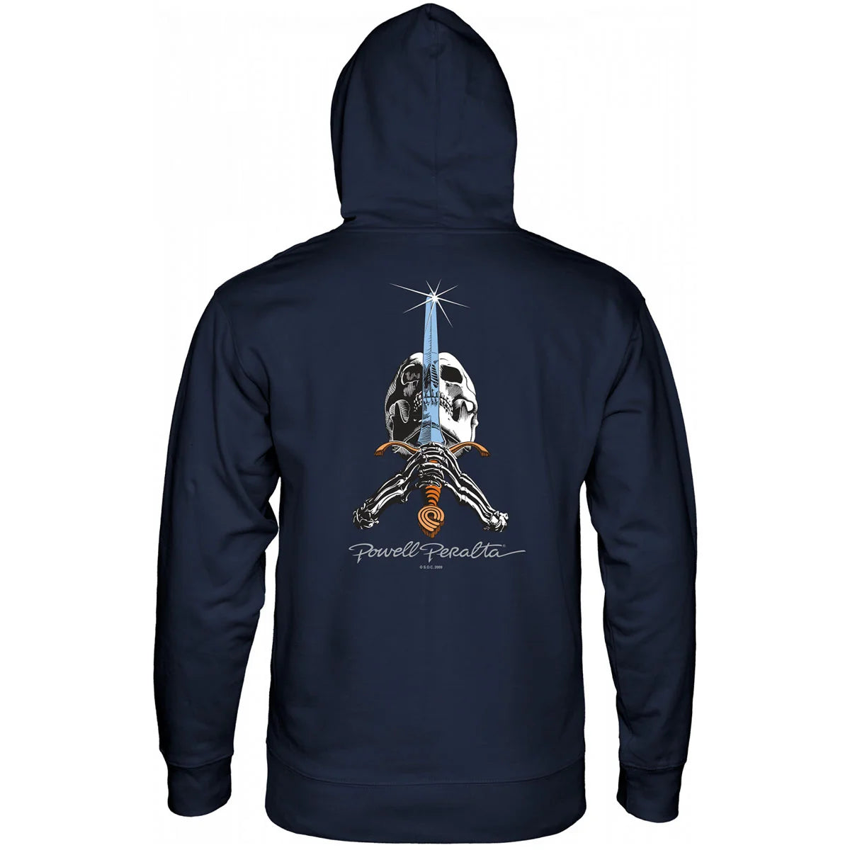 Powell Peralta Hoodie スカル＆ソード パウエル ネイビー
